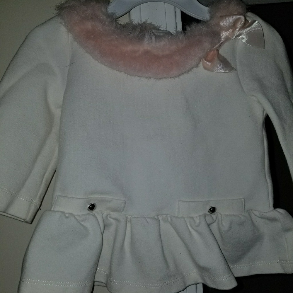 Pink and white blouse